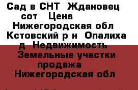 Сад в СНТ “Ждановец“ 6 сот › Цена ­ 400 000 - Нижегородская обл., Кстовский р-н, Опалиха д. Недвижимость » Земельные участки продажа   . Нижегородская обл.